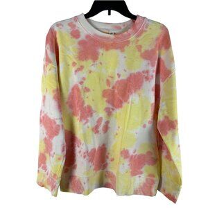BP. Womens Tie-Dye Crewneck Long Sleeve Pullover Sweatshirt S